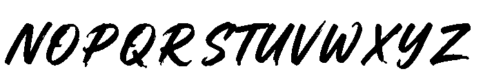 BrushScript Font UPPERCASE