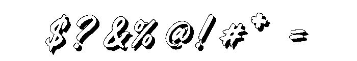 BrushScriptShadow Font OTHER CHARS