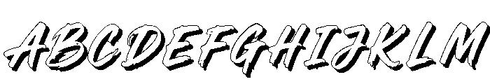 BrushScriptShadow Font UPPERCASE