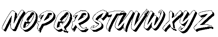 BrushScriptShadow Font UPPERCASE