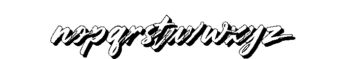 BrushScriptShadow Font LOWERCASE