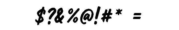 Brushlyn Font OTHER CHARS