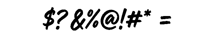 Brushmaker Font OTHER CHARS