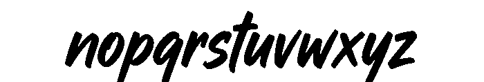 Brushmaker Font LOWERCASE