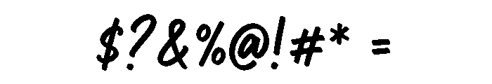 Brushon Font OTHER CHARS