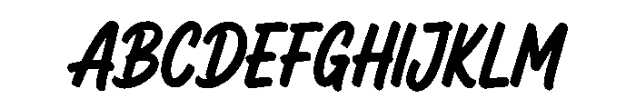 Brushon Font UPPERCASE