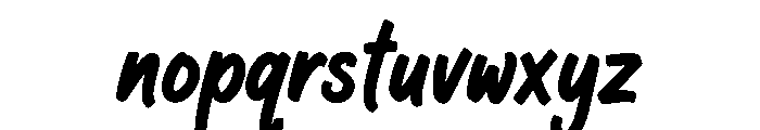 Brushon Font LOWERCASE