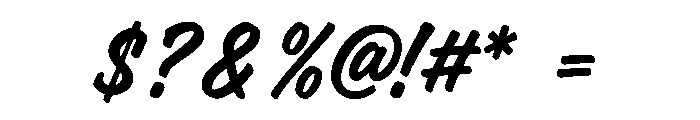 Brushora Font OTHER CHARS