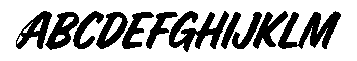 Brushora Font UPPERCASE