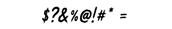 Brushrage Font OTHER CHARS