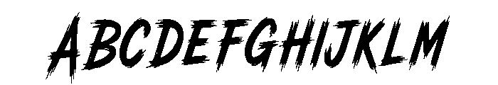 Brushrage Font UPPERCASE