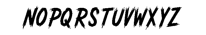 Brushrage Font UPPERCASE