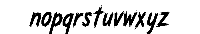 Brushrage Font LOWERCASE
