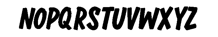 Brushriot Font UPPERCASE