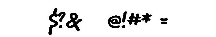 Brushvolt Font OTHER CHARS