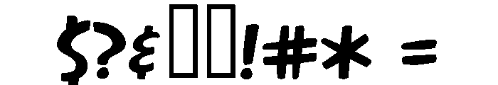Brushzilla Regular Font OTHER CHARS