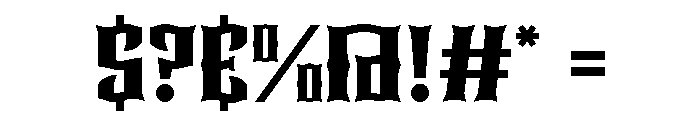 Brutal History Font OTHER CHARS