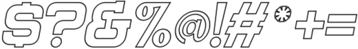 BRAVE Eightyone Outline Italic otf (400) Font OTHER CHARS