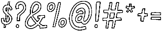 BRIGHT THINGS OUTLINE Regular otf (100) Font OTHER CHARS