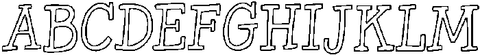 BRIGHT THINGS OUTLINE Regular otf (100) Font UPPERCASE