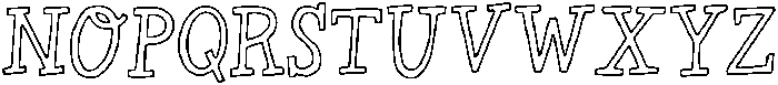 BRIGHT THINGS OUTLINE Regular otf (100) Font UPPERCASE