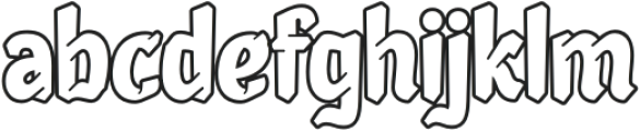 BROLEH Outline otf (400) Font LOWERCASE