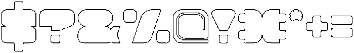 BROWN FOX-Hollow otf (400) Font OTHER CHARS