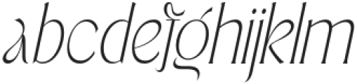 Brafteng Extra Light Italic otf (200) Font LOWERCASE