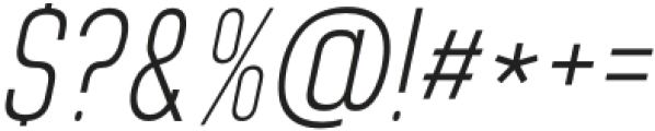 Brainy ExtraLight Condensed Italic otf (200) Font OTHER CHARS
