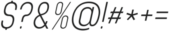 Brainy ExtraLight SemiExpanded Italic otf (200) Font OTHER CHARS