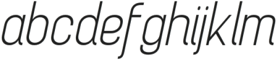 Brainy ExtraLight SemiExpanded Italic otf (200) Font LOWERCASE