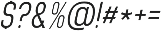 Brainy Light SemiCondensed Italic otf (300) Font OTHER CHARS