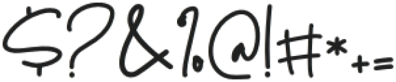 Brainy Signature otf (400) Font OTHER CHARS