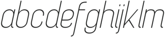 Brainy Thin Semi Expanded Italic otf (100) Font LOWERCASE