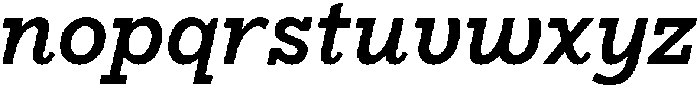 Bramblestone Slab Bold Italic otf (700) Font LOWERCASE
