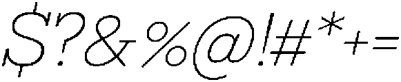 Bramblestone Slab Light Italic otf (300) Font OTHER CHARS