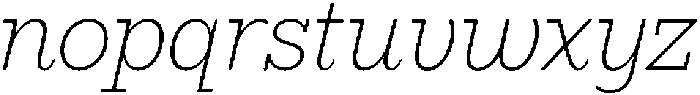 Bramblestone Slab Light Italic otf (300) Font LOWERCASE