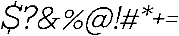 Bramblestone Slab Regular Italic otf (400) Font OTHER CHARS