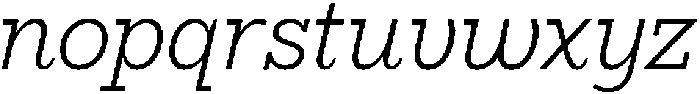Bramblestone Slab Regular Italic otf (400) Font LOWERCASE