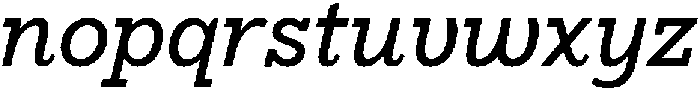 Bramblestone Slab SemiBold Italic otf (600) Font LOWERCASE