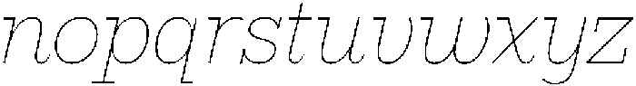 Bramblestone Slab Thin Italic otf (100) Font LOWERCASE