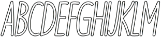 Branco Outline Italic otf (400) Font UPPERCASE