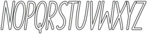 Branco Outline Italic otf (400) Font LOWERCASE