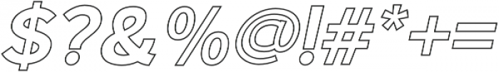 Branden Outline Italic otf (400) Font OTHER CHARS