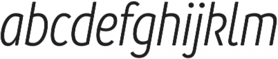 Branding SF Cnd SemiLight It otf (300) Font LOWERCASE