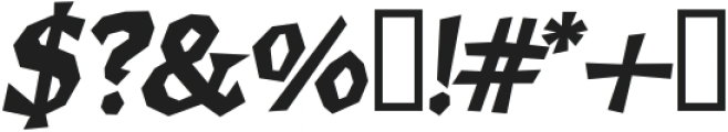Brashee Bold Oblique ttf (700) Font OTHER CHARS