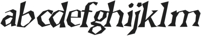 Brashee Regular Oblique ttf (400) Font LOWERCASE