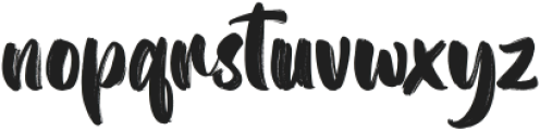 Brashty Regular otf (400) Font LOWERCASE