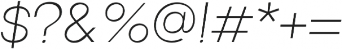 Brasley Light Italic otf (300) Font OTHER CHARS