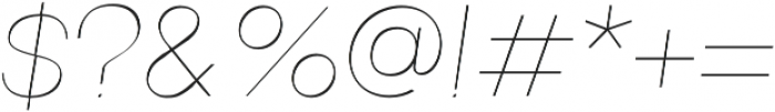 Brasley Thin Italic otf (100) Font OTHER CHARS